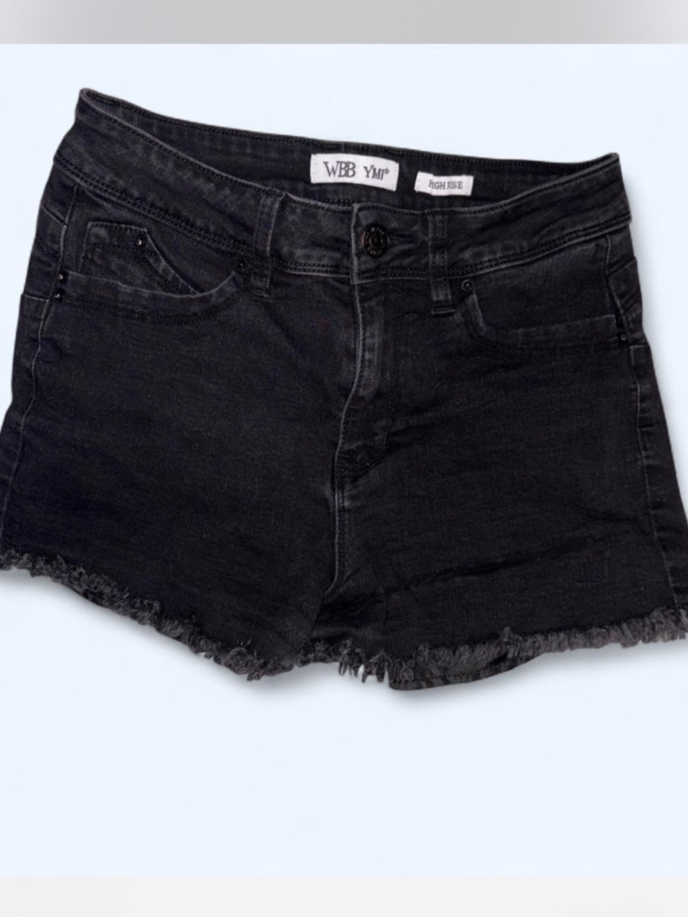 High Rise Black Denim Women’s Shorts